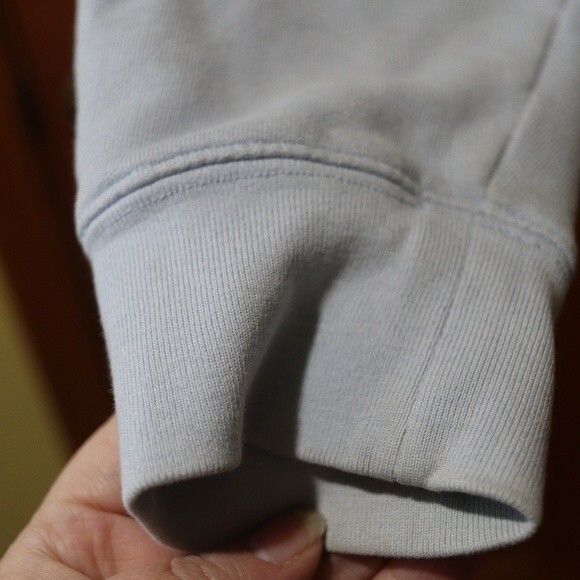 Tory Burch Tory Sport Small Blue Oversized Pullover Hoodie V-Logo Cotton - Picture 7 of 12